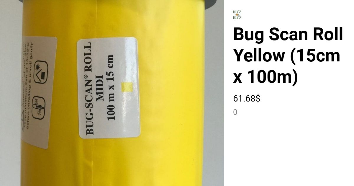Bug Scan Roll Yellow (15cm x 100m) | Bugs For Bugs